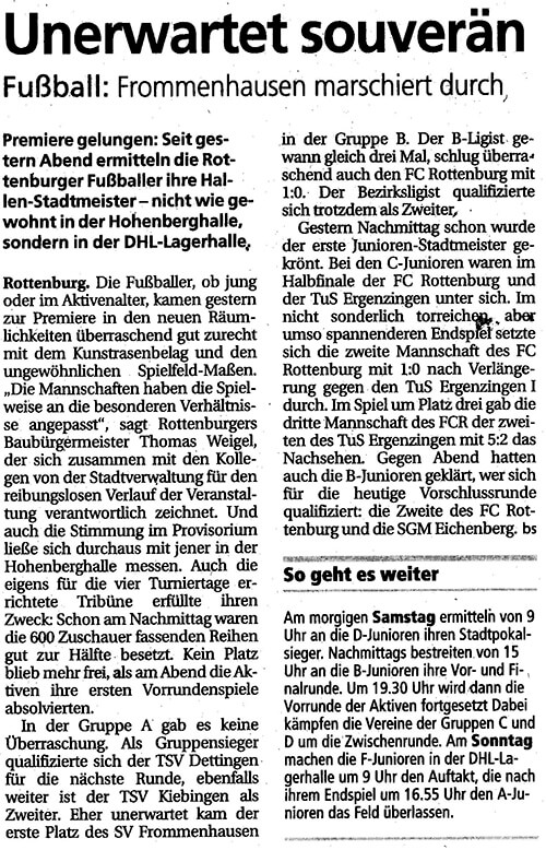 Schwäbisches Tagblatt 28.12.2013