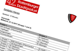 Rottenburger Stadtpokal 2017 Spielpläne